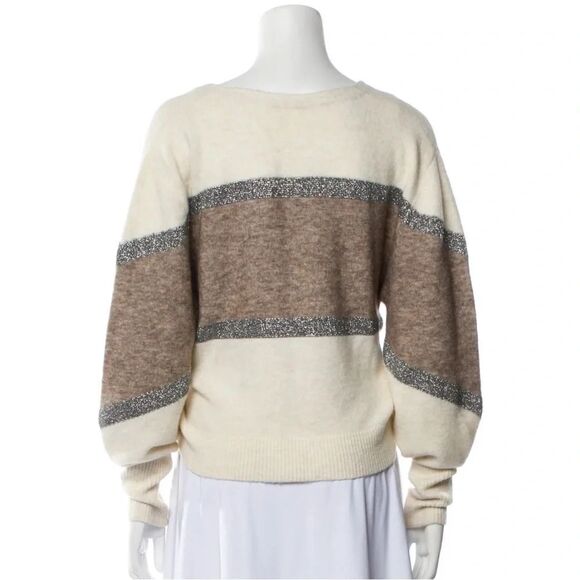 Veronica Beard Miley Colorblock Metallic Pullover Sweater Size S - Picture 5 of 7